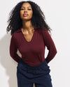 Katia Liquid Jersey Collared Top - Deep Red | Plus Size & Straight Size Women's Fashion | Universal Standard