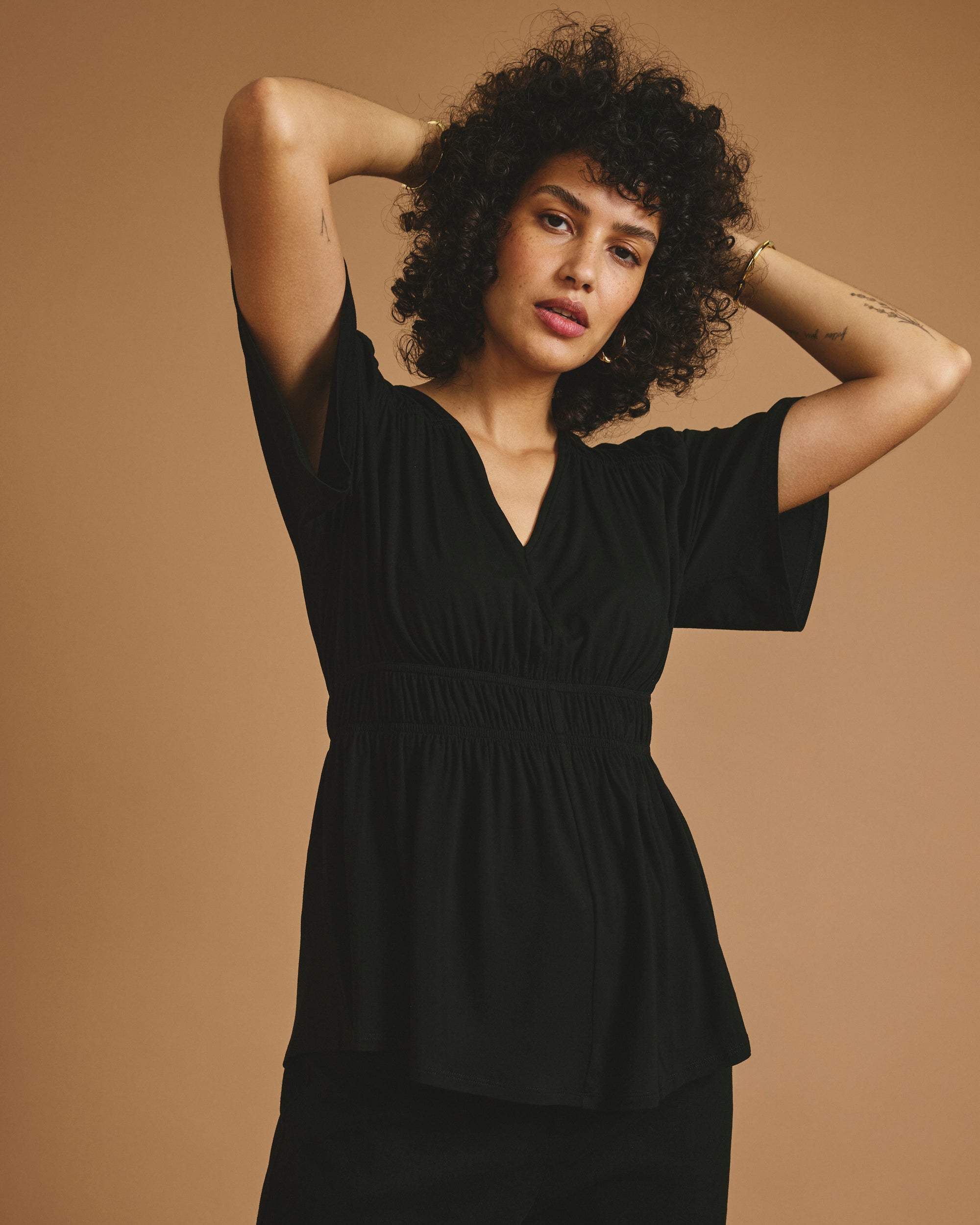 Flora Liquid Jersey Top - Black | Plus Size & Straight Size Women's Fashion | Universal Standard