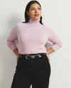 Renee Savvy Fine Knit Raglan Turtleneck - Pink Dreams