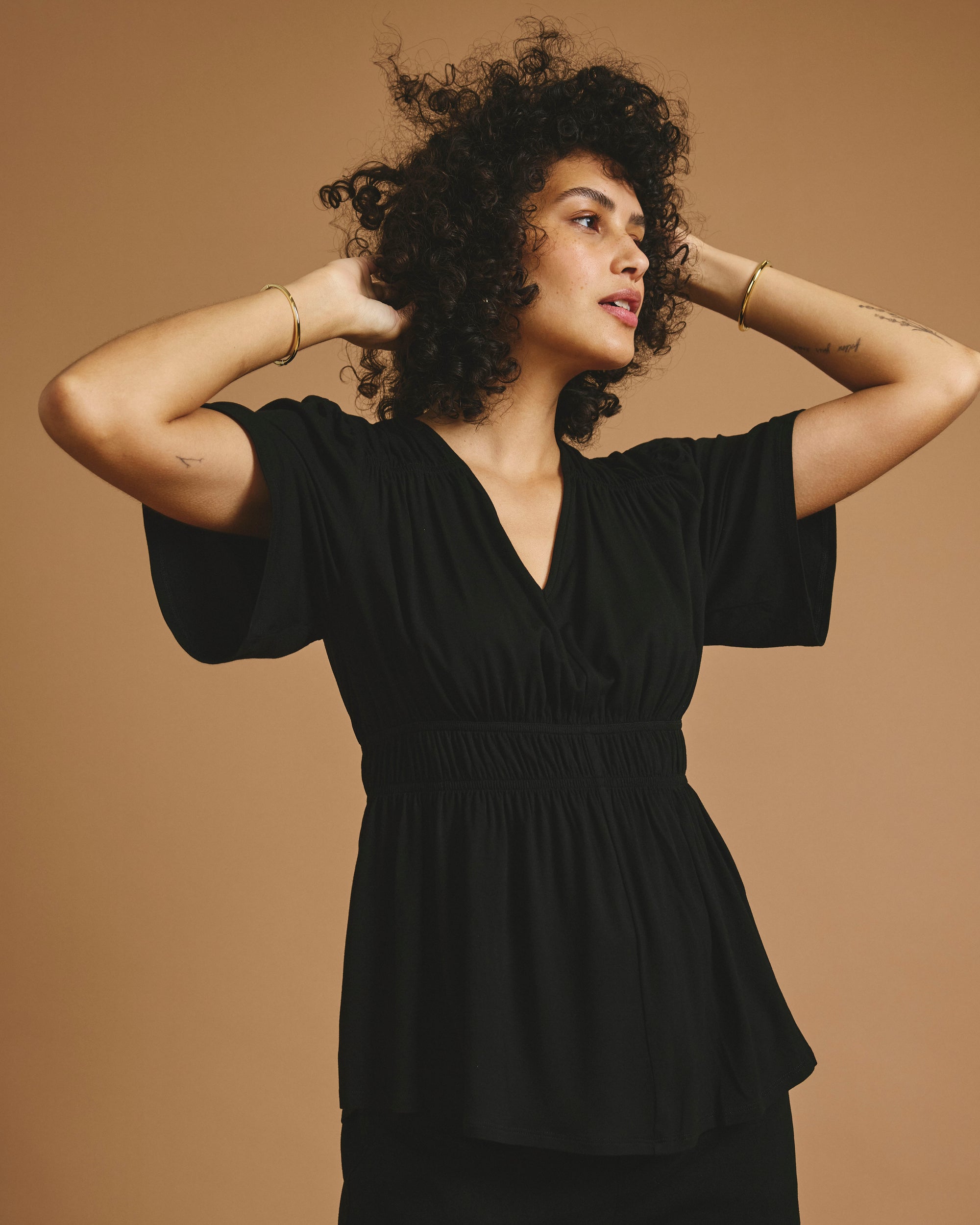 Flora Liquid Jersey Top - Black | Plus Size & Straight Size Women's Fashion | Universal Standard