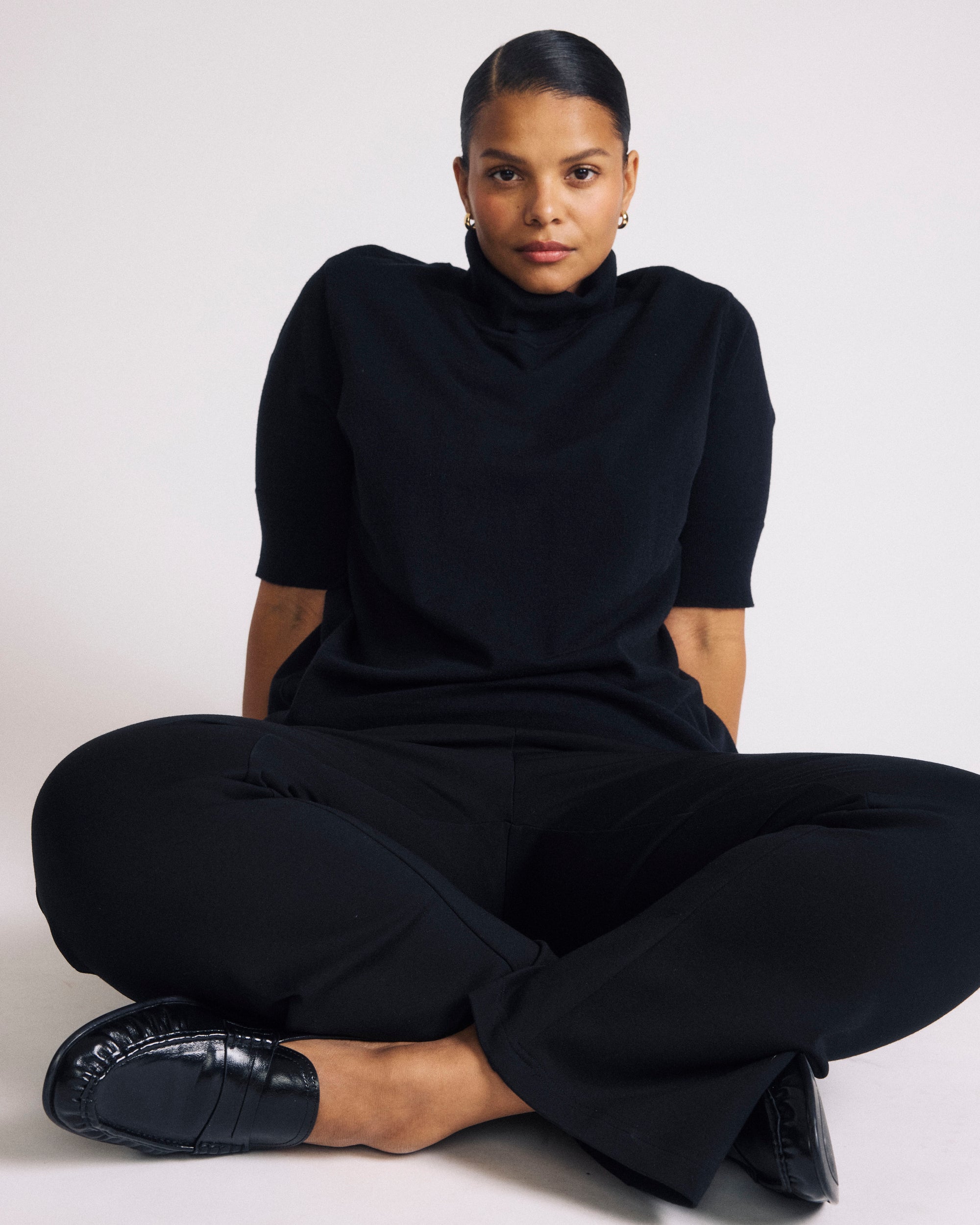 Savvy Fine Knit Turtleneck Sweater Top - Black | Plus Size & Straight Size Women's Fashion | Universal Standard