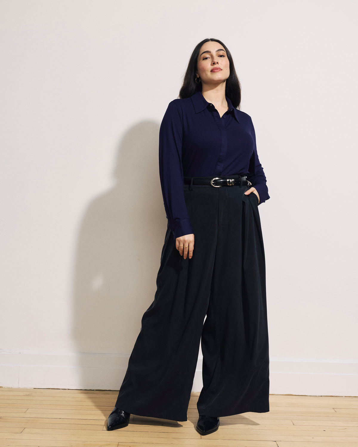 Elbe Liquid Jersey Shirt Classic Fit - Supernova | Plus Size & Straight Size Women's Fashion | Universal Standard