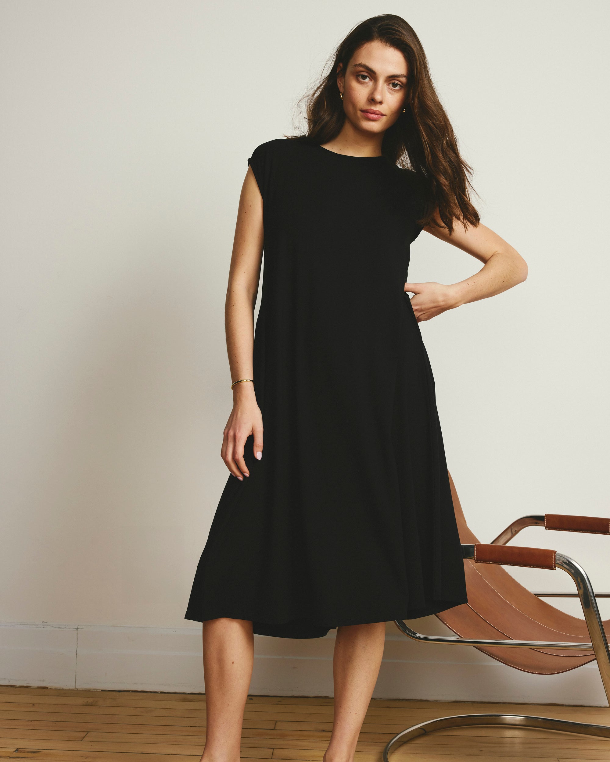 slim fit dress slacks Capri Divine Jersey Flared Dress