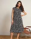 Capri Divine Jersey Flared Dress - Black Bosco Print | Plus Size & Straight Size Women's Fashion | Universal Standard