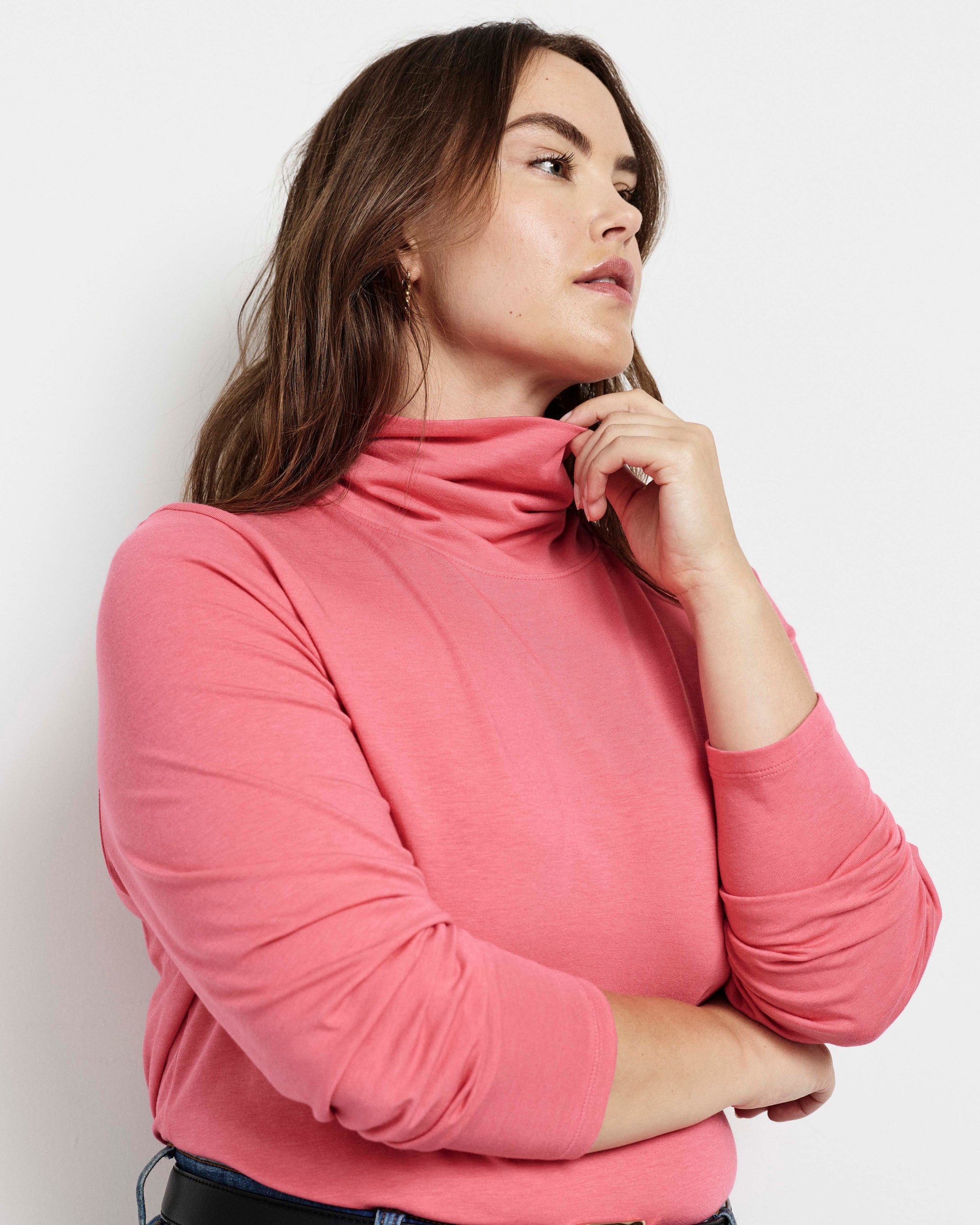 Close Fit Turtleneck - Rapture Rose | Plus Size & Straight Size Women's Fashion | Universal Standard