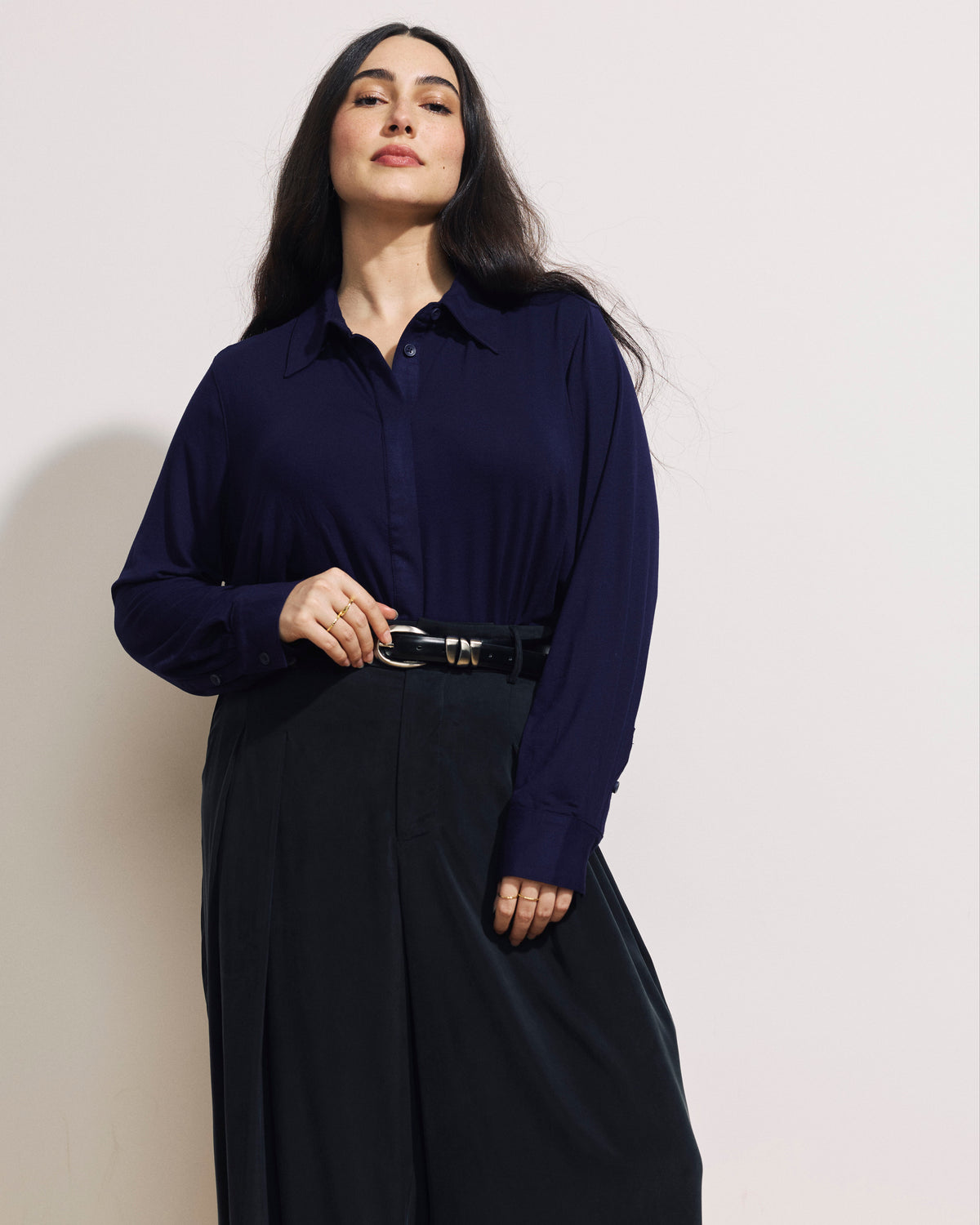 Elbe Liquid Jersey Shirt Classic Fit - Supernova | Plus Size & Straight Size Women's Fashion | Universal Standard