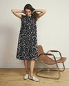 Capri Divine Jersey Flared Dress - Black Bosco Print | Plus Size & Straight Size Women's Fashion | Universal Standard