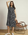 Capri Divine Jersey Flared Dress - Black Bosco Print | Plus Size & Straight Size Women's Fashion | Universal Standard