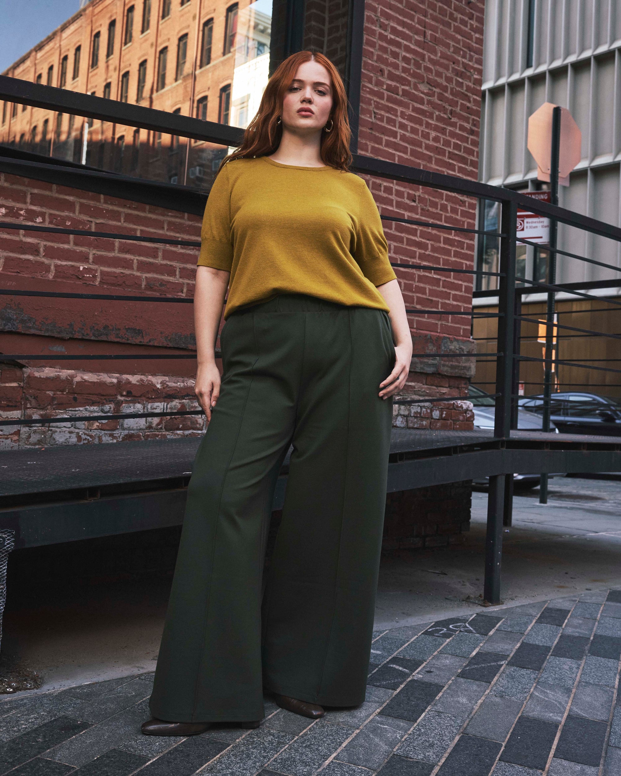 Savvy Fine Knit Sweater Top - Martini Olive | Plus Size & Straight Size Women's Fashion | Universal Standard