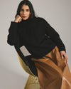 Safiya Cable Knit Sweater - Black