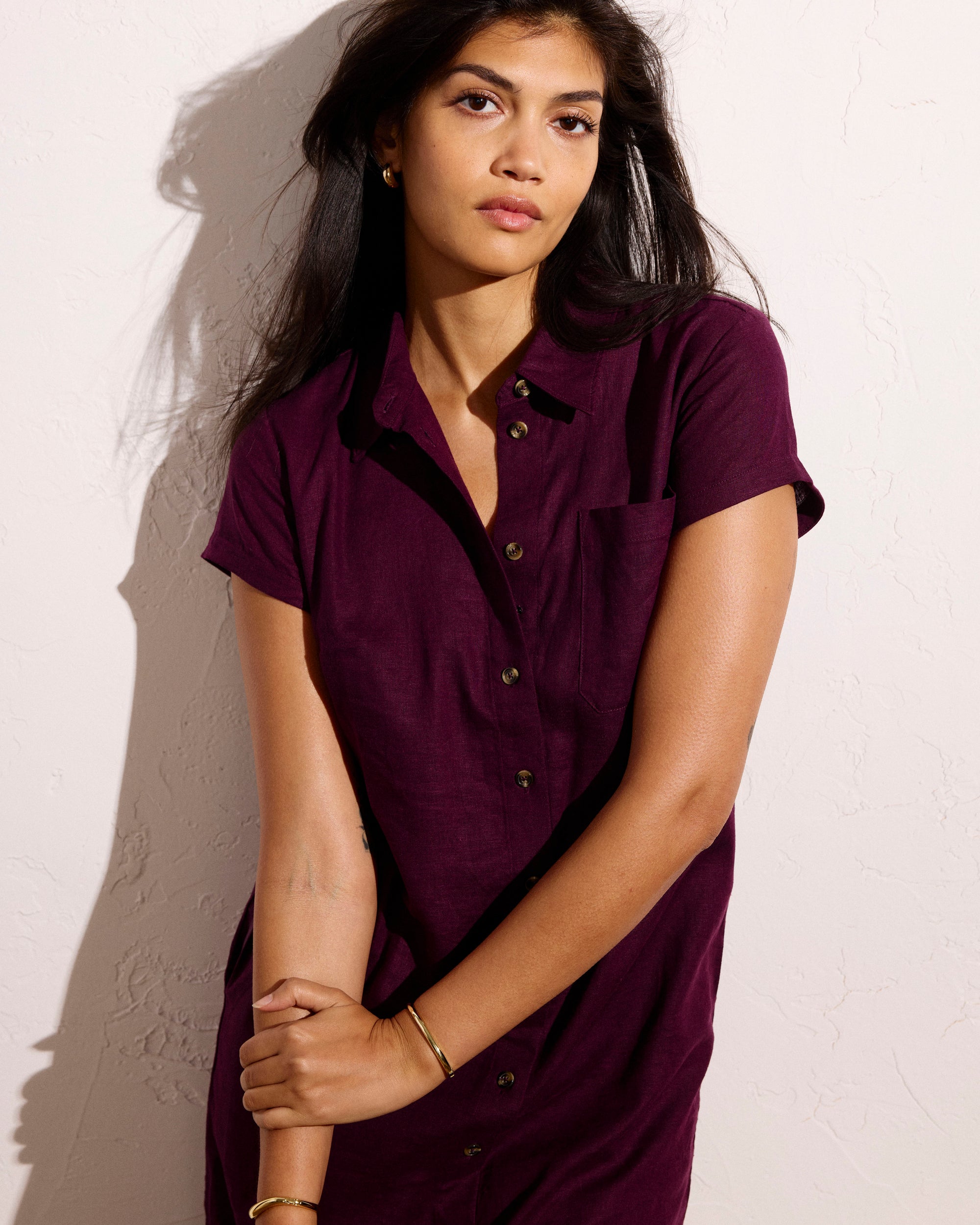 Dune Linen Shirtdress - Acai Universal Standard Dune Linen Shirtdress - Acai Universal Standard