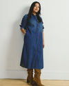 Odeon Stretch Cotton Chambray Shirtdress - Woodstock Indigo