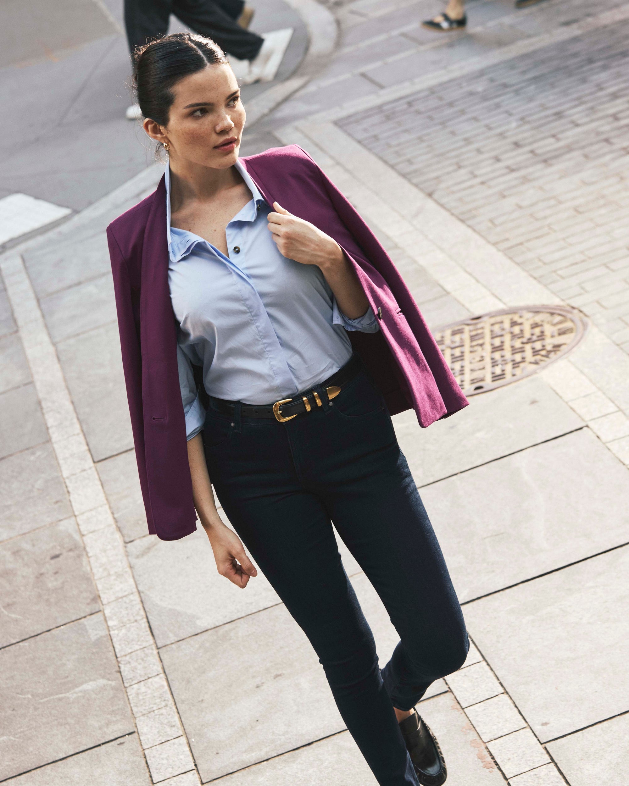 Elbe Stretch Poplin Shirt Classic Fit - Serene Blue | Plus Size & Straight Size Women's Fashion | Universal Standard