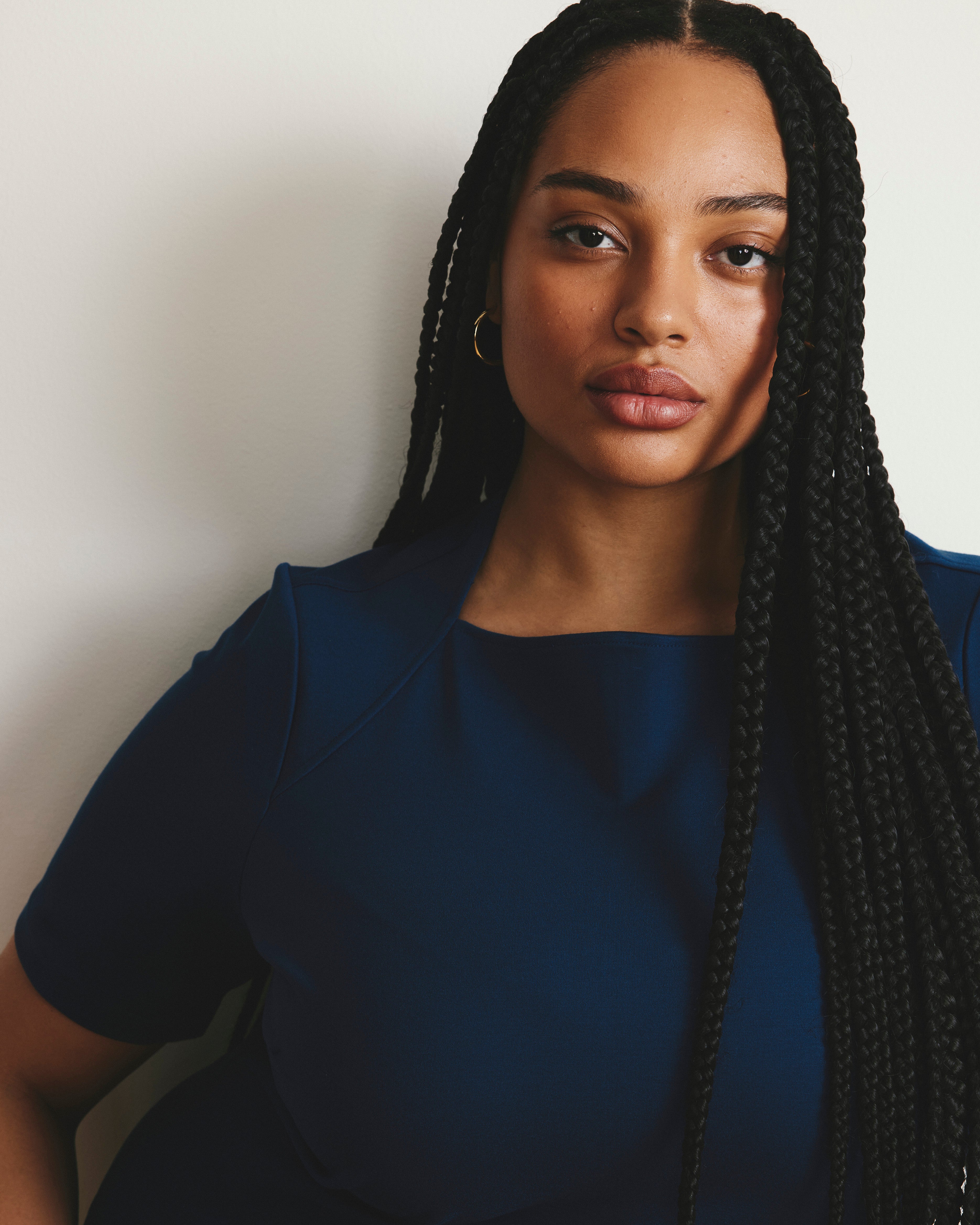 Envelope Neck Ponte Dress - Deep Teal – Universal Standard