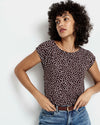 Heatwave Divine Jersey Flared Top - Brown/White Dot Print | Plus Size & Straight Size Women's Fashion | Universal Standard
