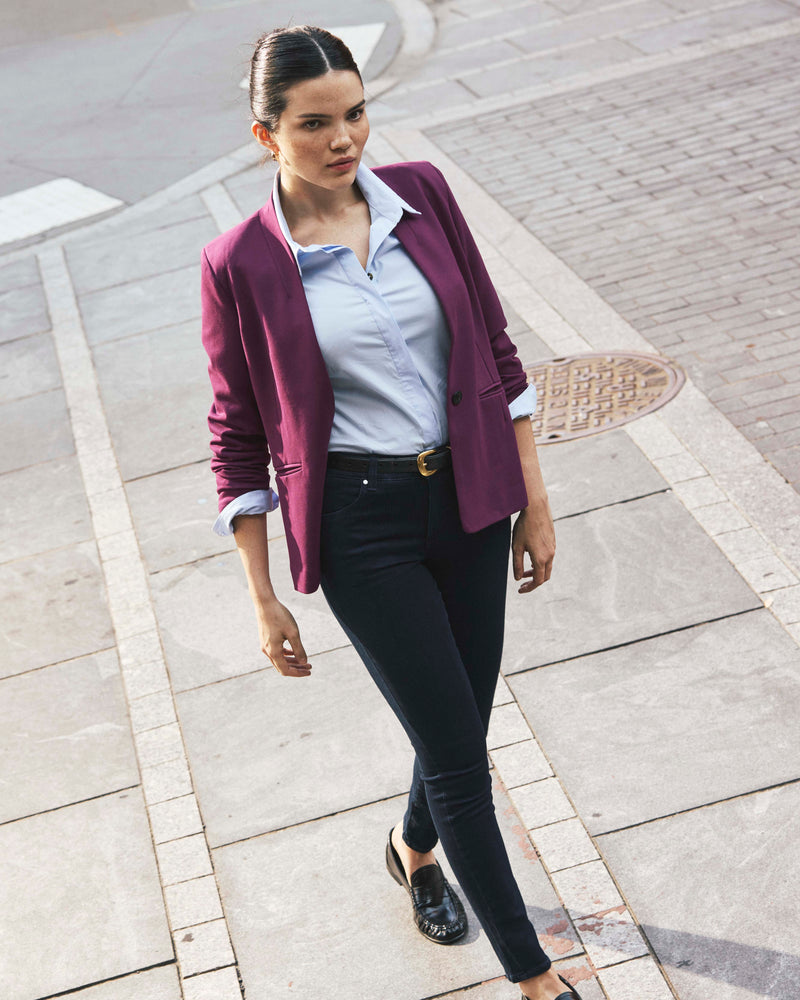 Elbe Stretch Poplin Shirt Classic Fit - Serene Blue | Plus Size & Straight Size Women's Fashion | Universal Standard