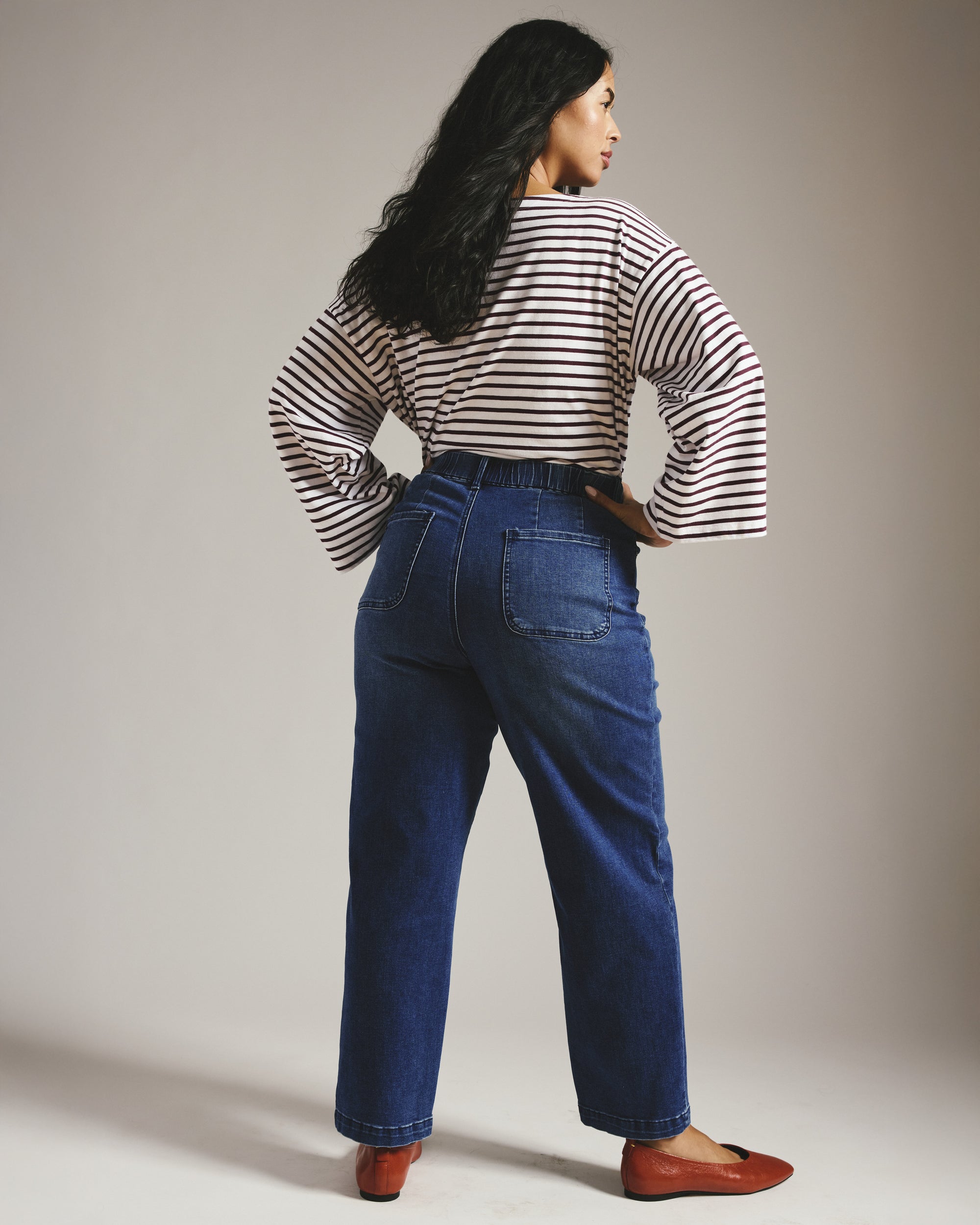 Elastic Waist Weekend Jeans - True Blue