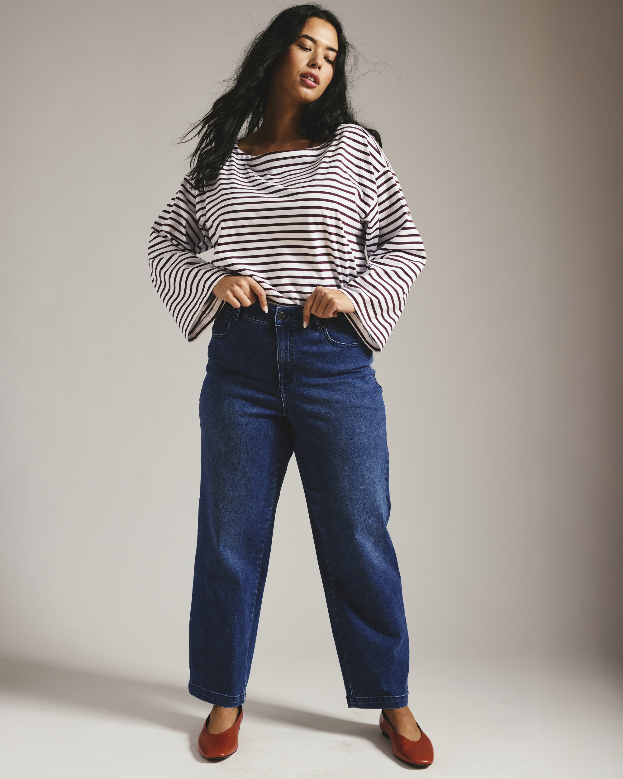 Elastic Waist Weekend Jeans - True Blue