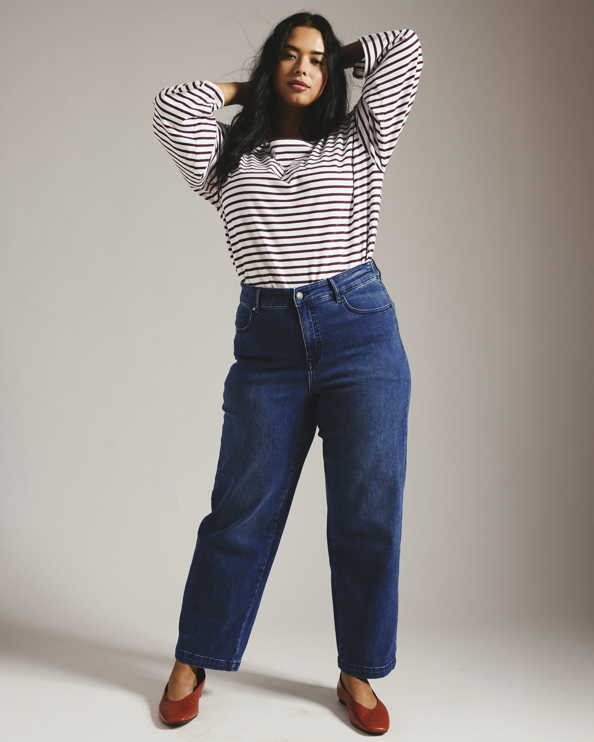 Elastic Waist Weekend Jeans - True Blue