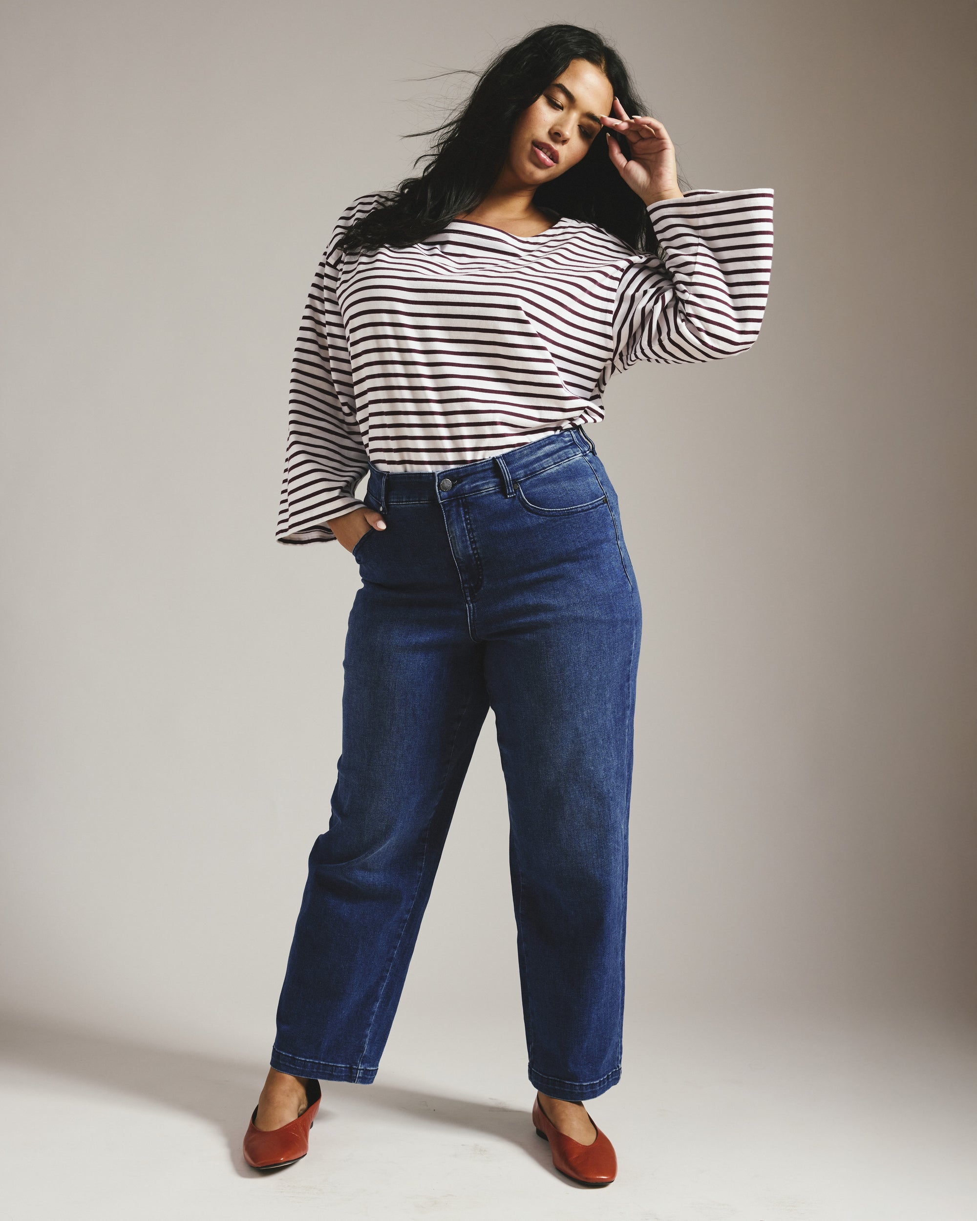 Elastic Waist Weekend Jeans - True Blue