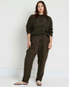 Positano Pointelle Mock Neck Sweater - Camo | Plus Size & Straight Size Women's Fashion | Universal Standard