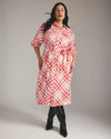 Cooling Stretch Cupro Savannah Dress - Red Plaid Print