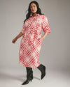 Cooling Stretch Cupro Savannah Dress - Red Plaid Print
