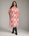 Cooling Stretch Cupro Savannah Dress - Red Plaid Print