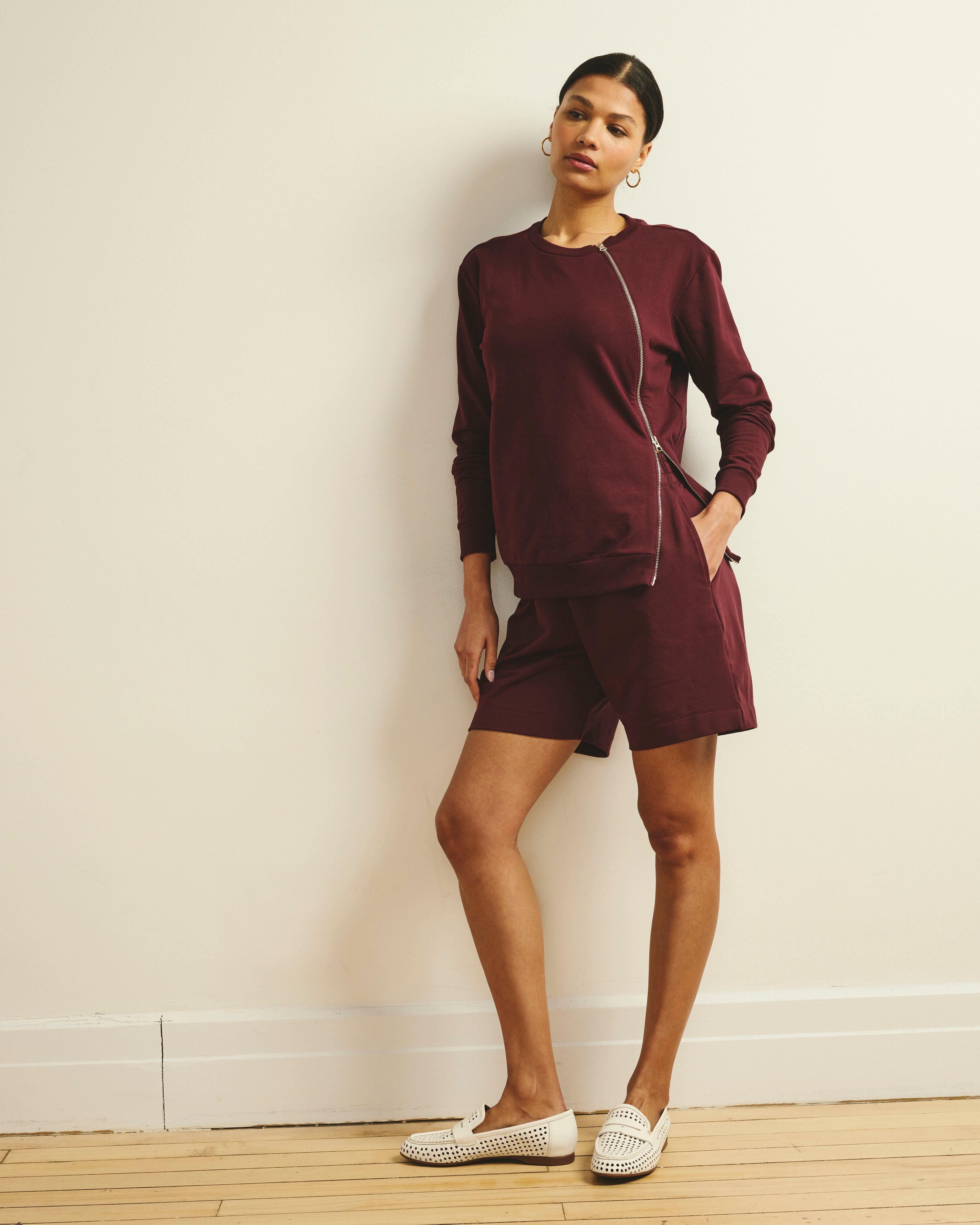 Meridien Zip Sweatshirt - Black Cherry – Universal Standard