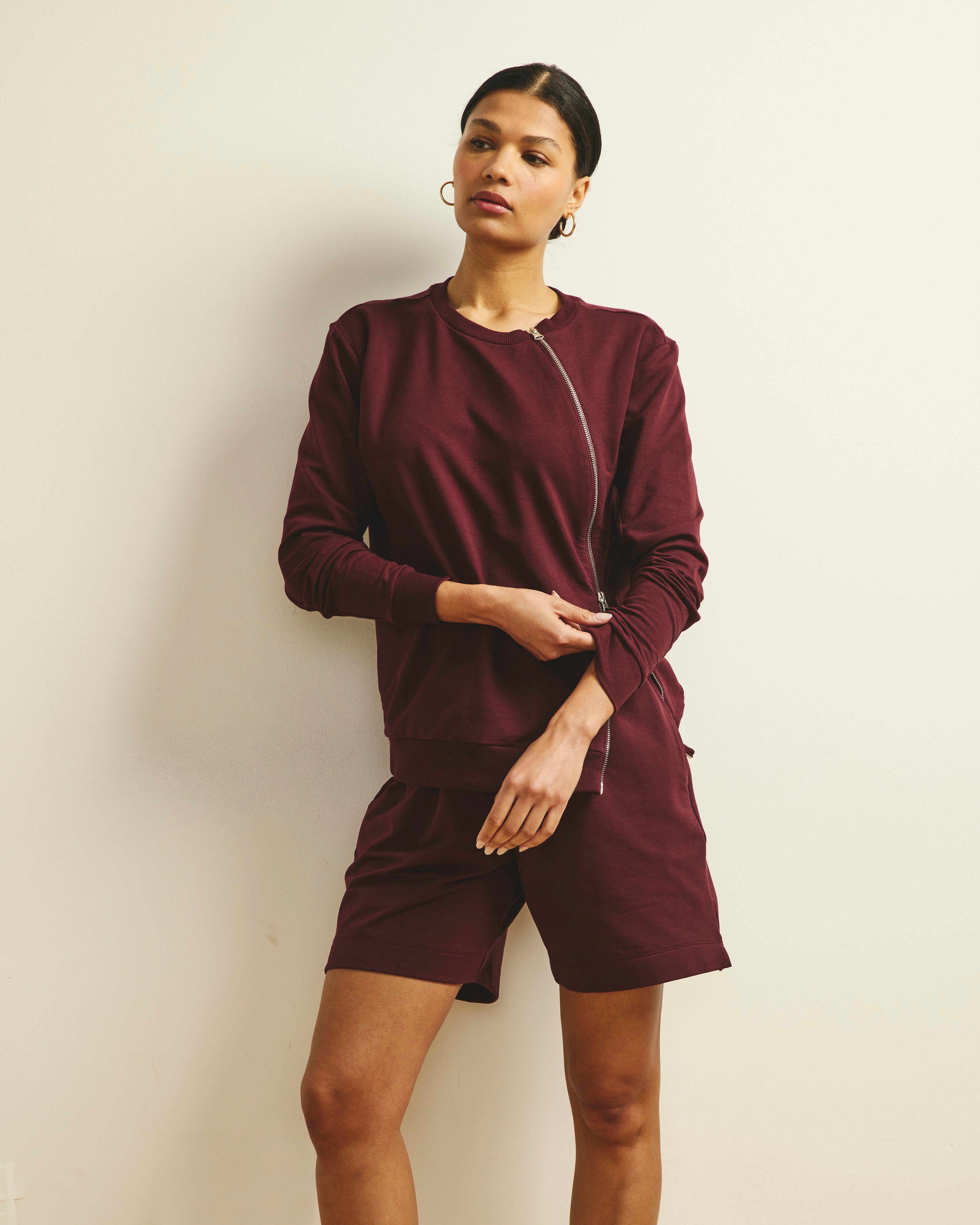 Meridien Zip Sweatshirt - Black Cherry – Universal Standard