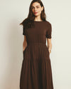 Thea Divine Jersey Midi Dress - Peppercorn | Plus Size & Straight Size Women's Fashion | Universal Standard