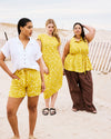 Sandy Short Sleeve Stretch Linen Blend Shirt - White | Plus Size & Straight Size Women's Fashion | Universal Standard