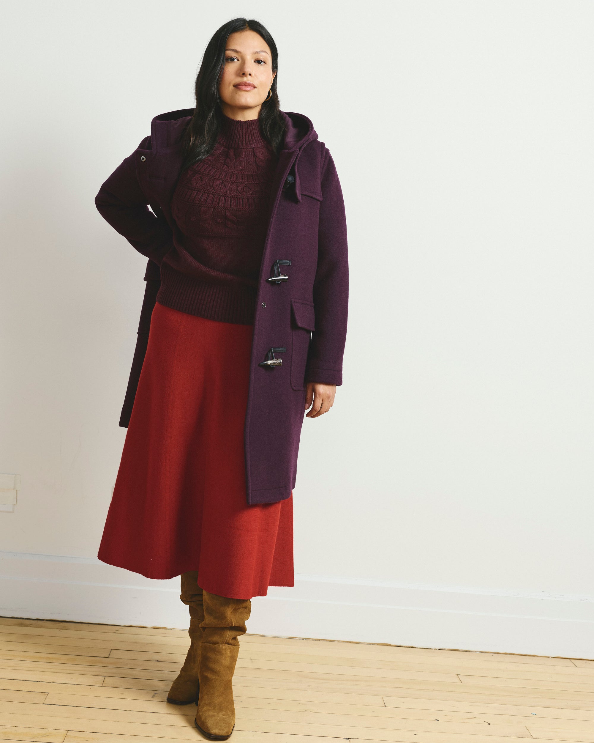 Leonora Sweater Skirt - Autumnal Red