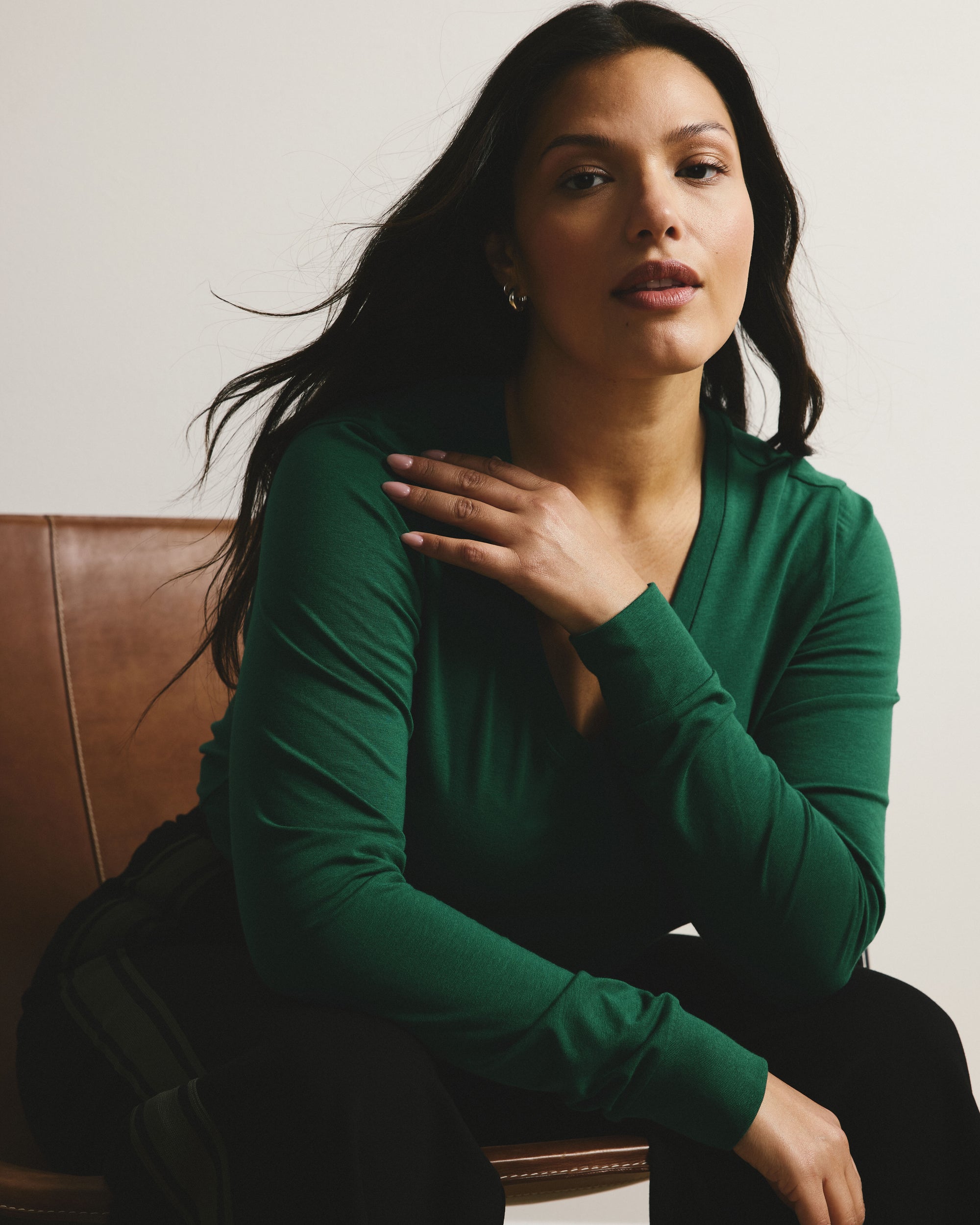 Long Sleeve V Rex - Aventurine