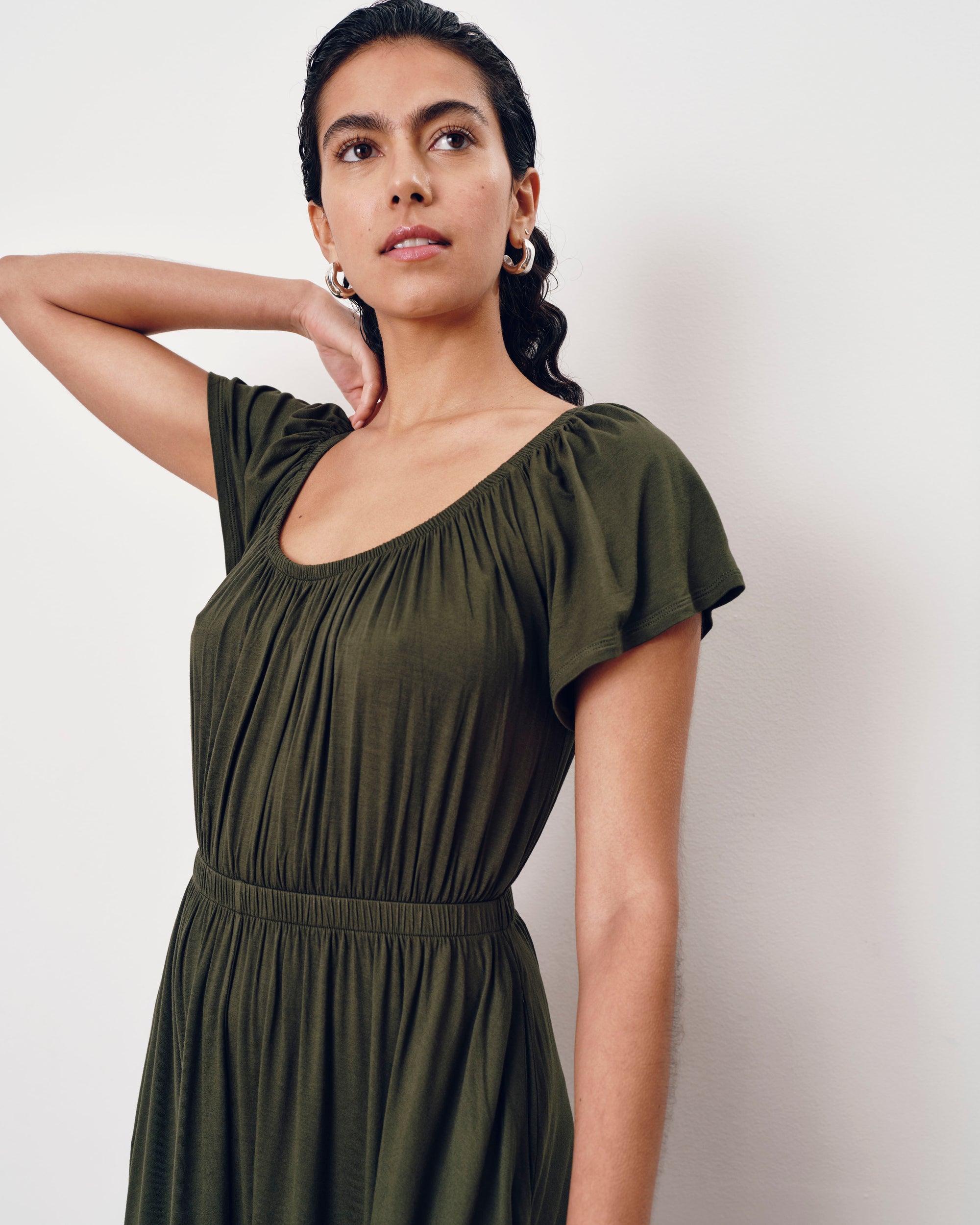 Kahlo Liquid Jersey Dress - Coratina Green | Plus Size & Straight Size Women's Fashion | Universal Standard