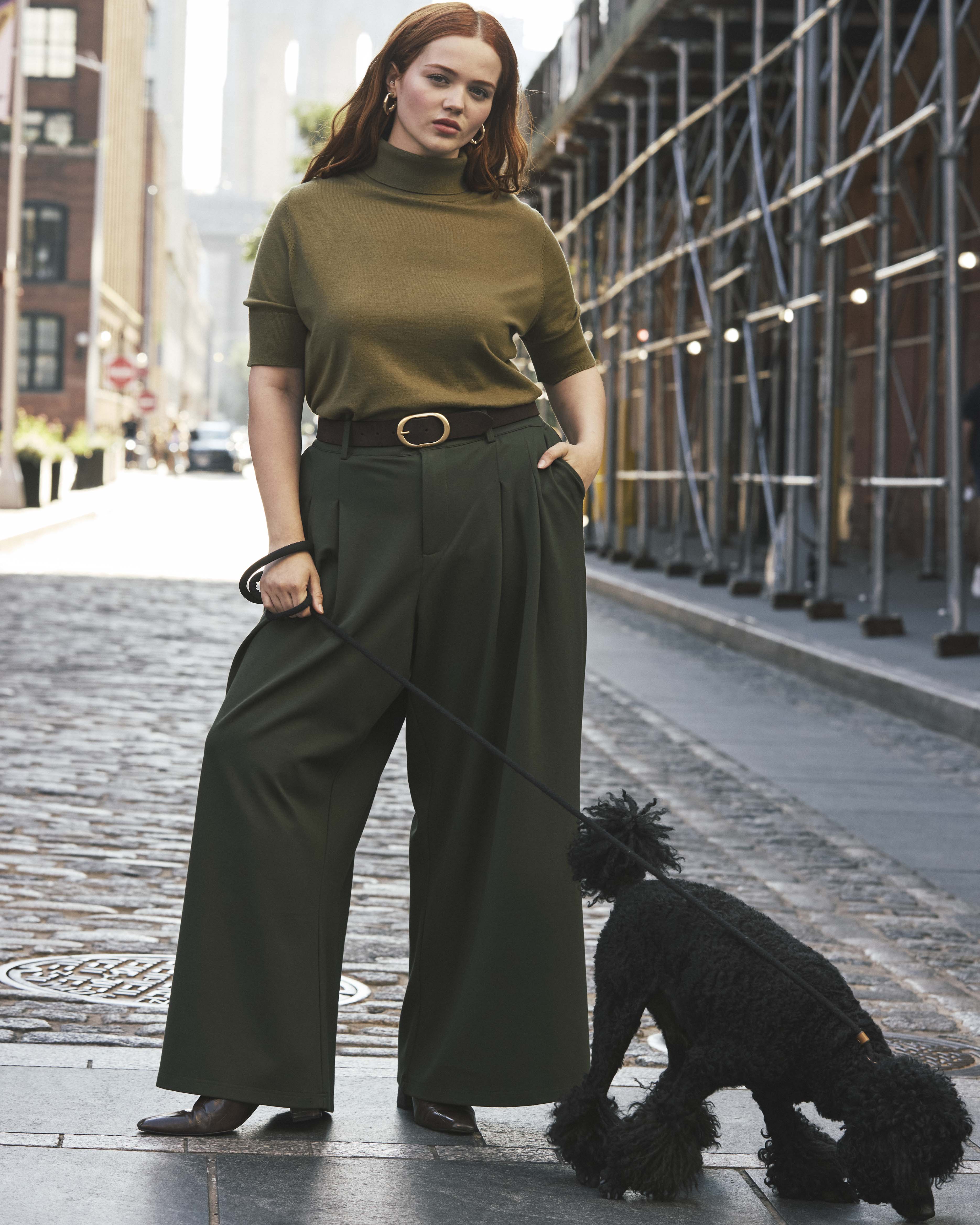 Palais Wide Leg Ponte Pants - Kombu Green | Plus Size & Straight Size Women's Fashion | Universal Standard