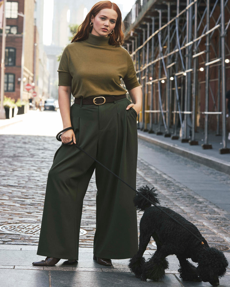 Palais Wide Leg Ponte Pants - Kombu Green | Plus Size & Straight Size Women's Fashion | Universal Standard