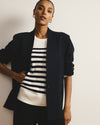 Lennox Collarless Ponte Blazer - Navy