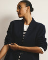 Lennox Collarless Ponte Blazer - Navy