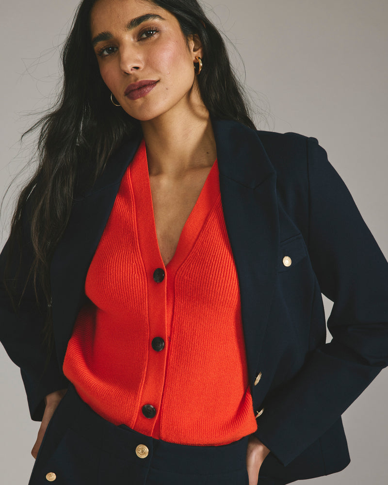 Better-Than-Wool Cardigan - Orange Flame