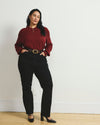 Savvy Fine Knit Lady Polo - Deep Red