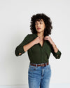 Elbe Liquid Jersey Shirt Classic Fit - Coratina Green | Plus Size & Straight Size Women's Fashion | Universal Standard