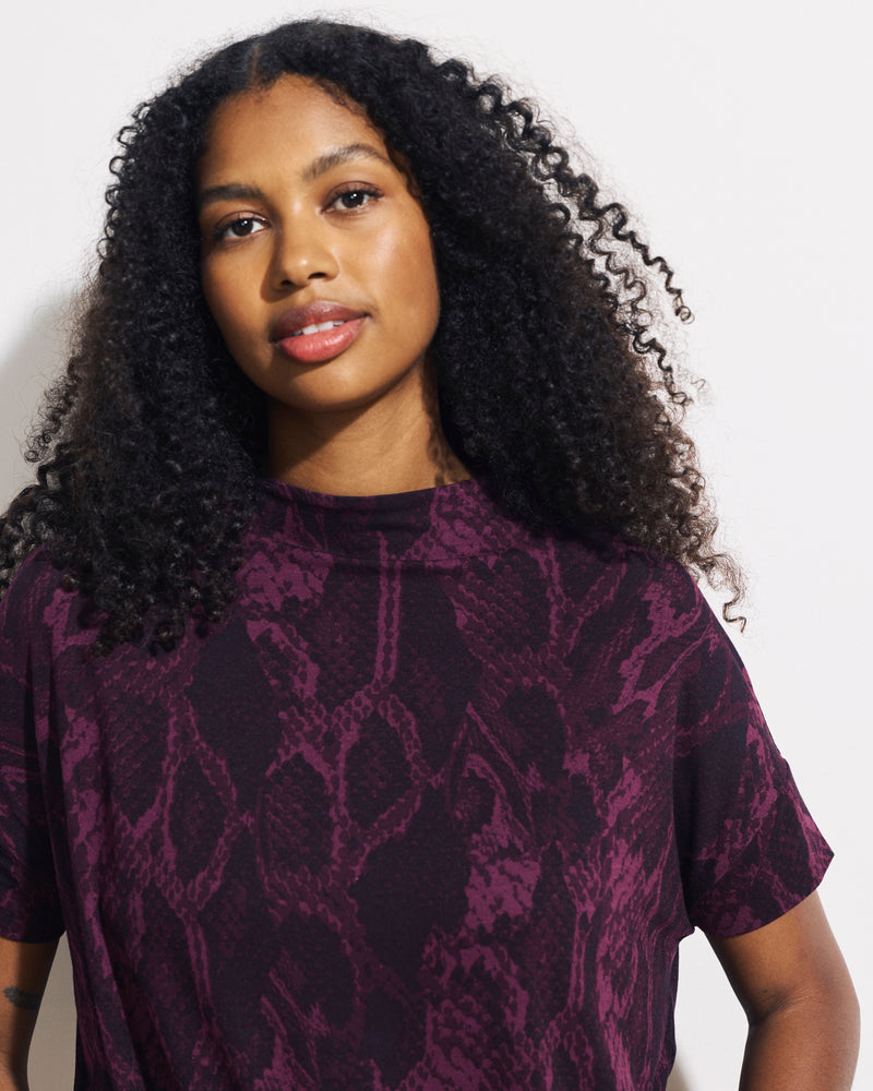 Petra Liquid Jersey Top - Gamay Serpent Print | Plus Size & Straight Size Women's Fashion | Universal Standard
