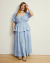 Tosca Embroidered Linen Maxi Skirt - Cielo Blue | Plus Size & Straight Size Women's Fashion | Universal Standard