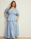 Andrea Peplum Linen Top - Cielo Blue | Plus Size & Straight Size Women's Fashion | Universal Standard