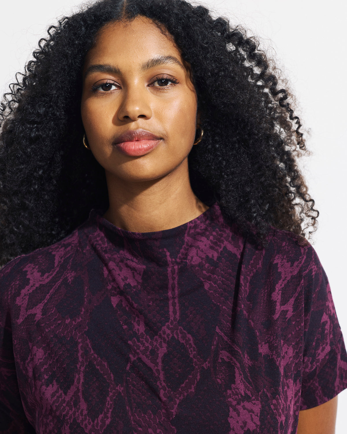 Petra Liquid Jersey Top - Gamay Serpent Print | Plus Size & Straight Size Women's Fashion | Universal Standard