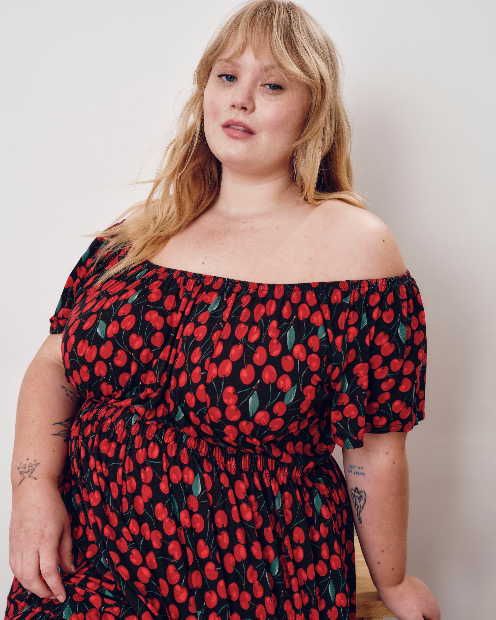 Kahlo Liquid Jersey Dress - Very Cherry Print | Plus Size & Straight Size Women's Fashion | Universal Standard
