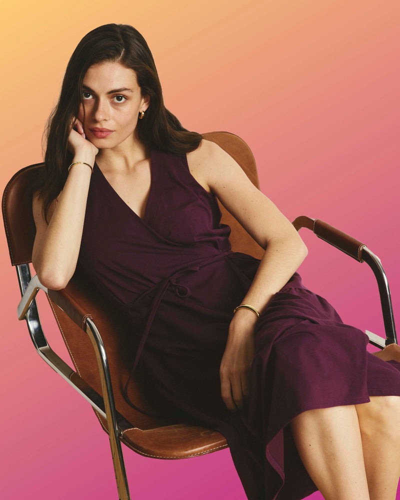 Tiered Twirl Wrap Dress - Gamay