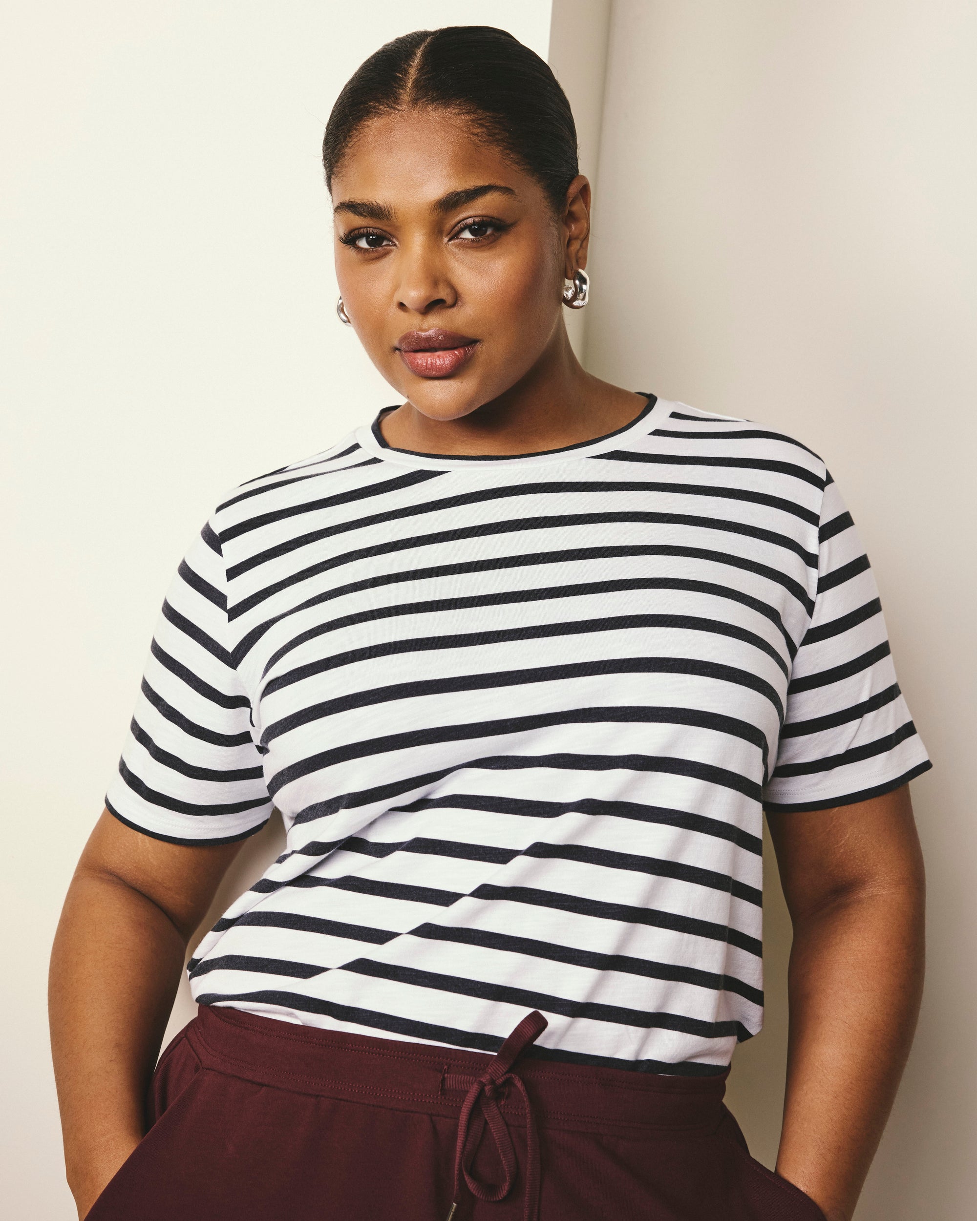 Light-As-Air Tee Rex - Zen Stripe | Plus Size & Straight Size Women's Fashion | Universal Standard