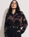 Elbe Popover Liquid Jersey Shirt Classic Fit - Poppy Field Print | Plus Size & Straight Size Women's Fashion | Universal Standard